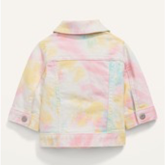 🌟SALE🌟 NWT Old Navy Rainbow Tie-Dye Jean Jacket for Baby, Multicolour - Picture 2 of 3